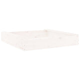 VidaXL bac à sable avec bancs carré en bois de pin massif blanc
