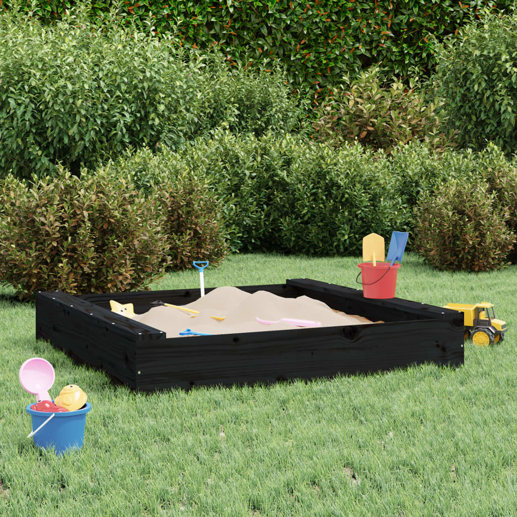 Vidaxl Sandpit mat Bänken Square skoralt Keinplack