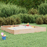 Bac à sable VidaXL avec bancs carrés en bois de pin massif