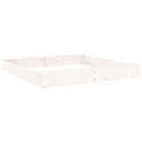VidaXL bac à sable avec bancs carré en bois de pin massif blanc