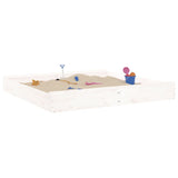 VidaXL bac à sable avec bancs carré en bois de pin massif blanc