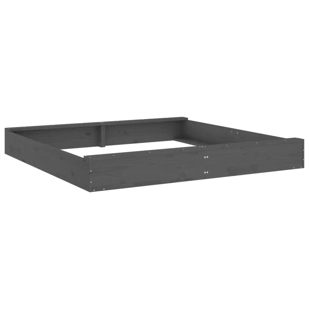 Vidaxx bac à sable avec bancs carré en bois de pin massif gris