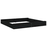 VidaXL bac à sable avec bancs carré en bois de pin massif noir