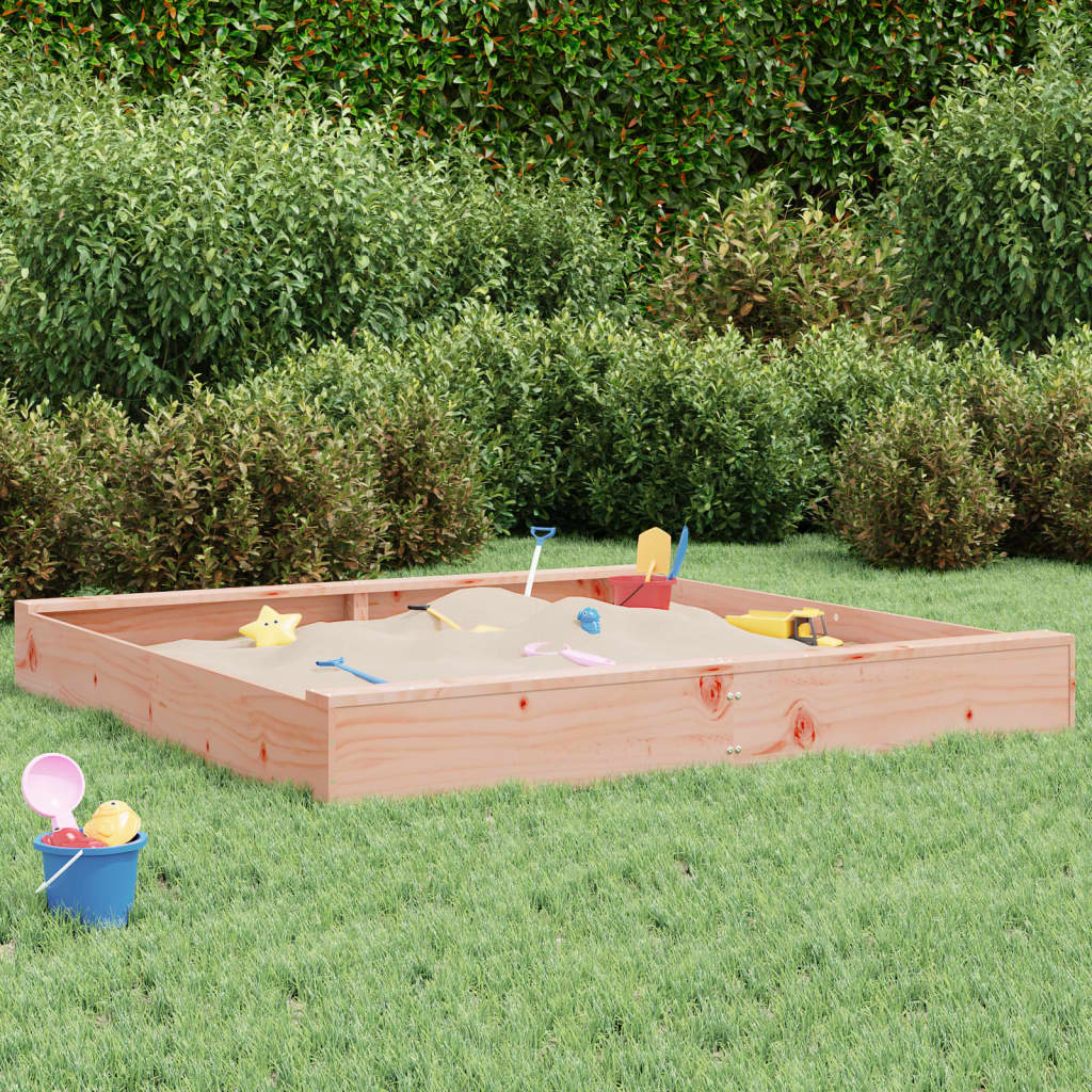 Vidaxl Sandpit med Benches Square Solid Douglashout