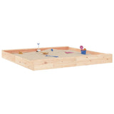 Bac à sable VidaXL avec bancs carrés en bois de pin massif