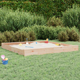 Vidaxl sandbox with benches square solid pine