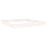VidaXL bac à sable avec bancs carré en bois de pin massif blanc