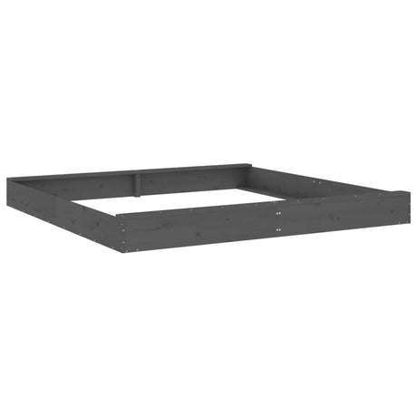 Vidaxx bac à sable avec bancs carré en bois de pin massif gris