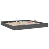 Vidaxx bac à sable avec bancs carré en bois de pin massif gris