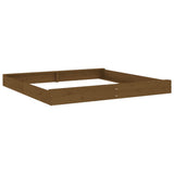 VidaXL bac à sable avec bancs carré en bois de pin massif marron miel