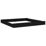 VidaXL bac à sable avec bancs carré en bois de pin massif noir