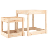 VidaXL tables de sable 2 pièces en bois de pin massif