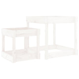 VidaXL tables de sable 2 pcs bois de pin massif blanc