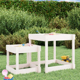 VidaXL tables de sable 2 pcs bois de pin massif blanc