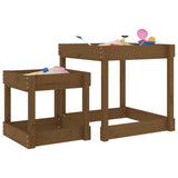 VidaXL tables de sable 2 pcs bois de pin massif marron miel