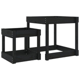 Vidaxl sand tables 2 pcs solid pine black black