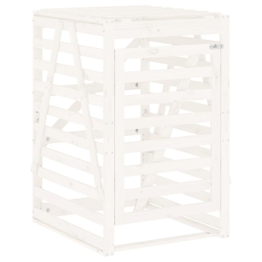 Archiviazione del contenitore Vidaxl 84x90x128.5 cm Pine bianco bianco