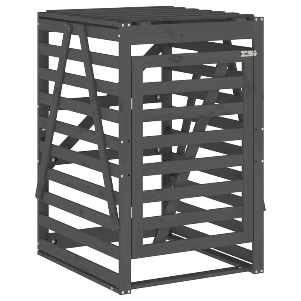 Vidaxx conteneur de rangement 84x90x128,5 cm bois de pin massif gris