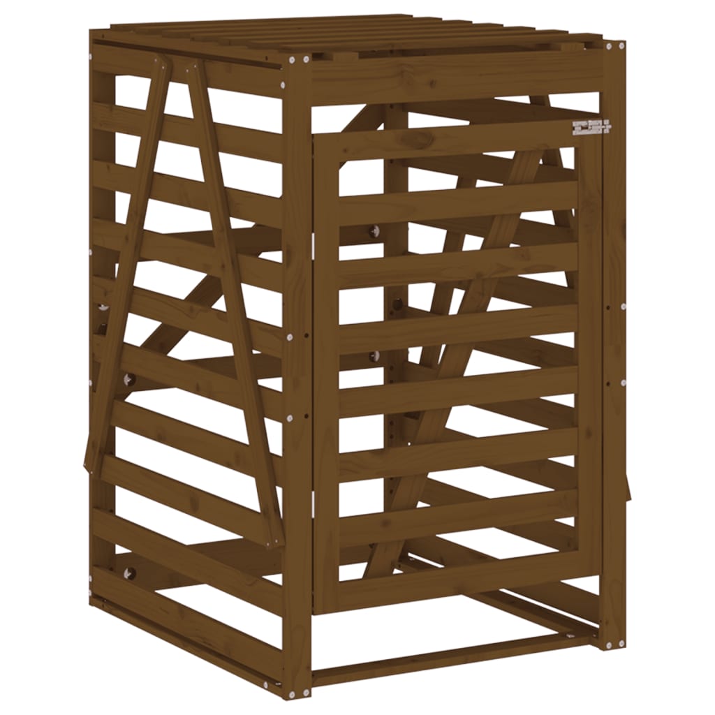 Vidaxx conteneur de rangement 84x90x128,5 cm bois de pin massif marron miel