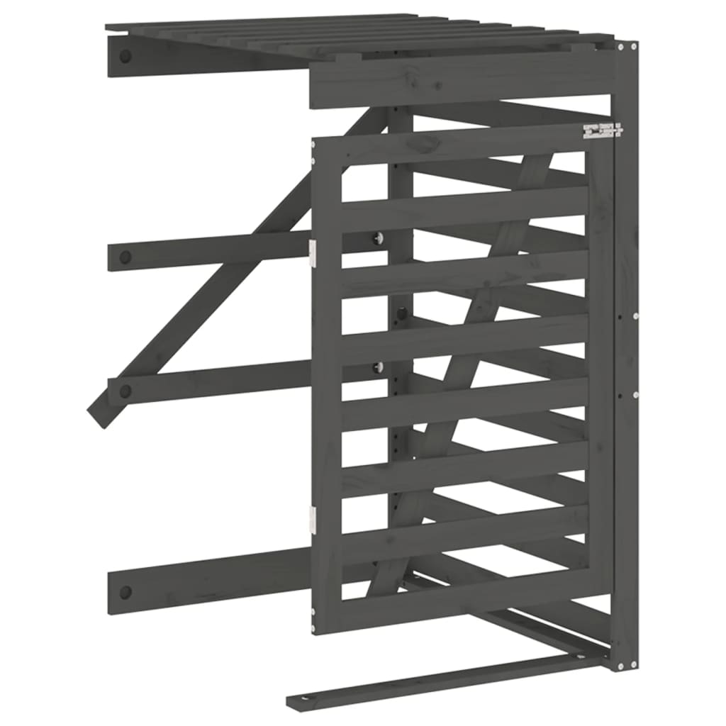 Extension de rangement conteneur Vidaxx bois de pin massif gris