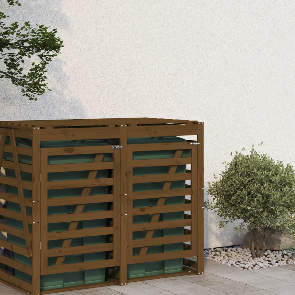 Extension de rangement pour conteneur Vidaxx en bois de pin massif marron miel