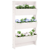 Vidaxx jardinière murale 3 couches 60x18,5x110 cm bois de pin blanc