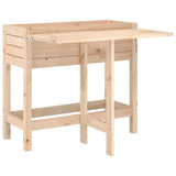 Jardinière Vidaxx avec plateau pliant en bois de pin massif