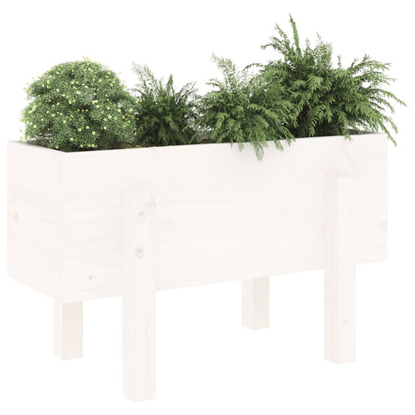 Vidaxx jardinière 62x30x38 cm bois de pin massif blanc