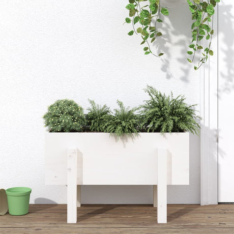 Vidaxx jardinière 62x30x38 cm bois de pin massif blanc