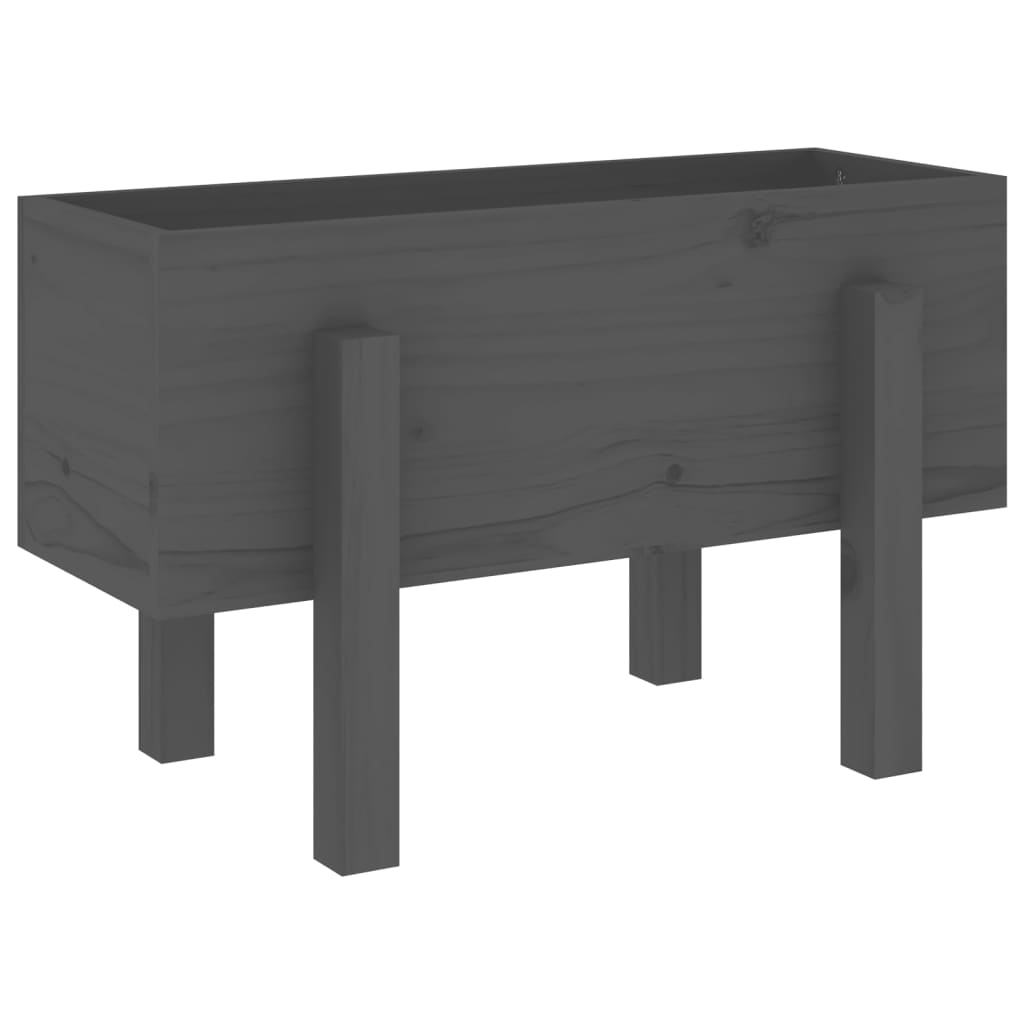 Vidaxx jardinière 62x30x38 cm bois de pin massif gris
