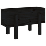 Vidaxx jardinière 62x30x38 cm bois de pin massif noir