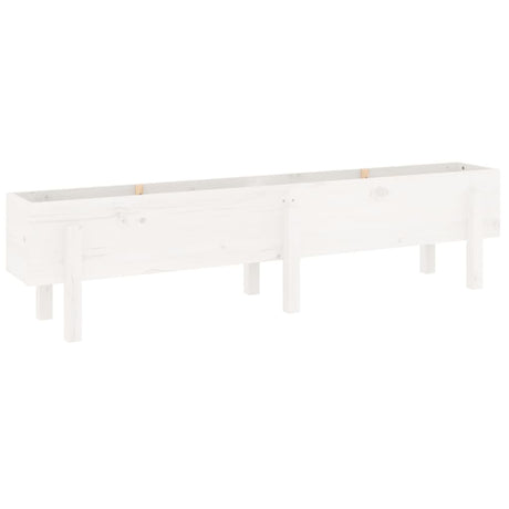 Vidaxx jardinière surélevée 160x30x38 cm bois de pin massif blanc