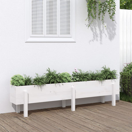 Vidaxx jardinière surélevée 160x30x38 cm bois de pin massif blanc