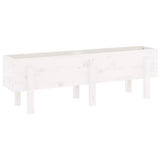 Vidaxx jardinière surélevée 121x30x38 cm bois de pin massif blanc