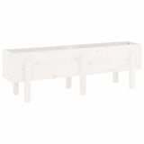 Vidaxl Planter hevet 121x30x38 cm solid furuhvit