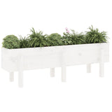 Vidaxx jardinière surélevée 121x30x38 cm bois de pin massif blanc