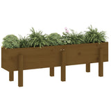VidaXL Jardinière surélevée 121x30x38 cm bois de pin massif brun miel