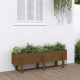 VidaXL Jardinière surélevée 121x30x38 cm bois de pin massif brun miel