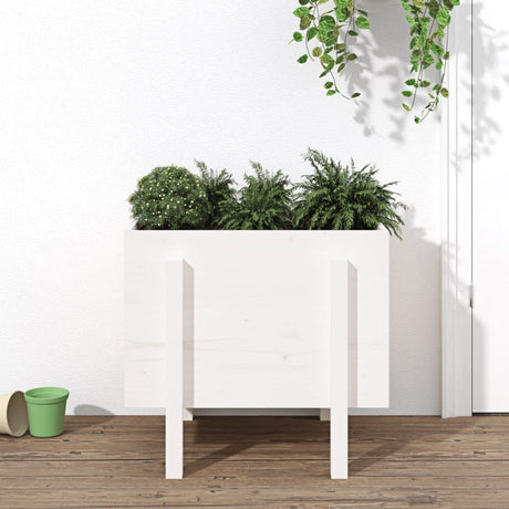 Vidaxx jardinière 62x50x57 cm bois de pin massif blanc