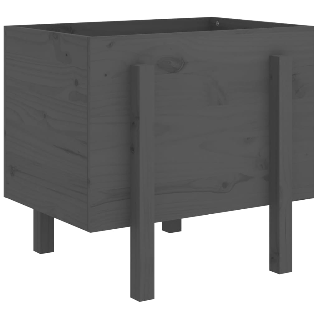 Vidaxx jardinière 62x50x57 cm bois de pin massif gris