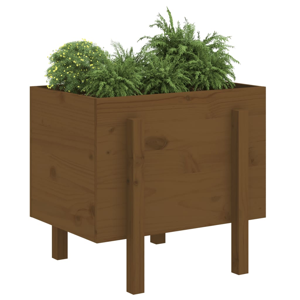 Vidaxx 810552 jardinière 62x50x57 cm bois de pin massif marron miel