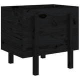 Vidaxx jardinière 62x50x57 cm bois de pin massif noir