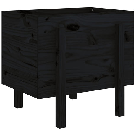 Vidaxx jardinière 62x50x57 cm bois de pin massif noir