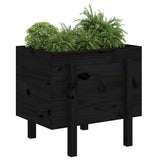 Vidaxx jardinière 62x50x57 cm bois de pin massif noir