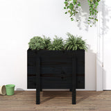 Vidaxx jardinière 62x50x57 cm bois de pin massif noir