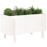 Vidaxx jardinière surélevée 101x50x57 cm bois de pin massif blanc