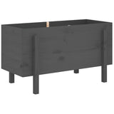 Vidaxx jardinière surélevée 101x50x57 cm bois de pin massif gris