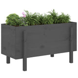 Vidaxx jardinière surélevée 101x50x57 cm bois de pin massif gris