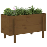 Vidaxx jardinière surélevée 101x50x57 cm bois de pin massif marron miel