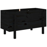 Vidaxx jardinière surélevée 101x50x57 cm bois de pin massif noir